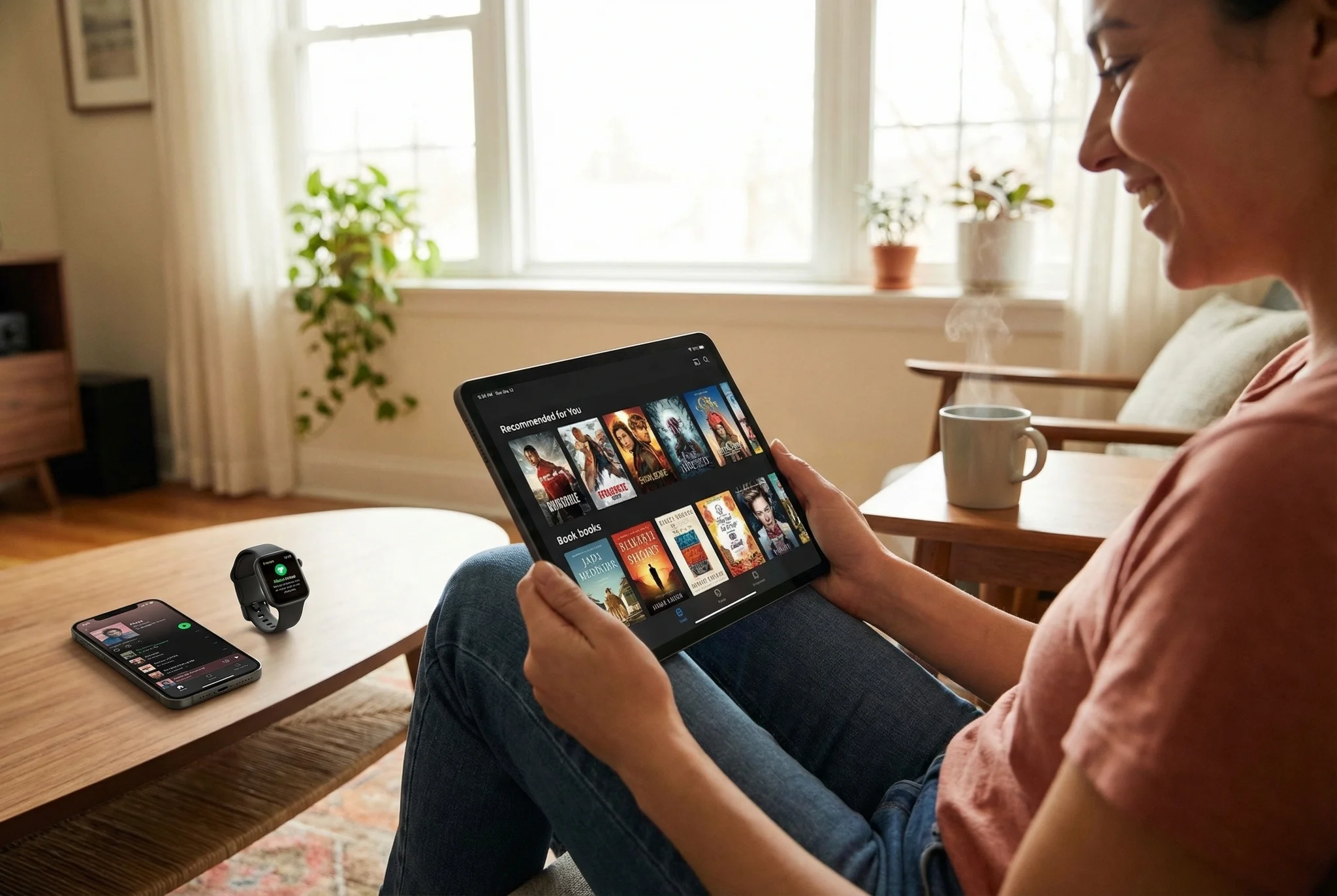 A photorealistic editorial illustration supporting the article "AI for the Rest of Us: 10 Ways You're Already Using It W